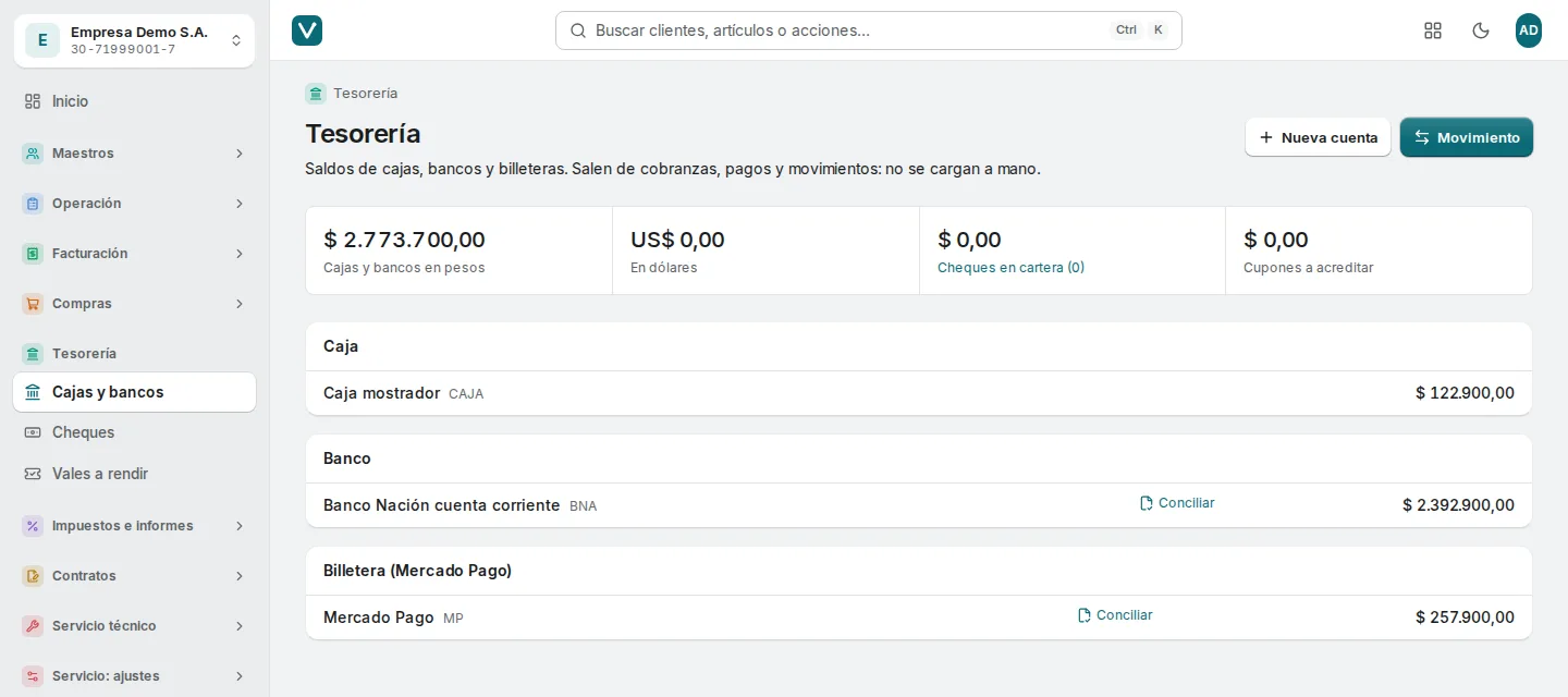 Tesorería y caja