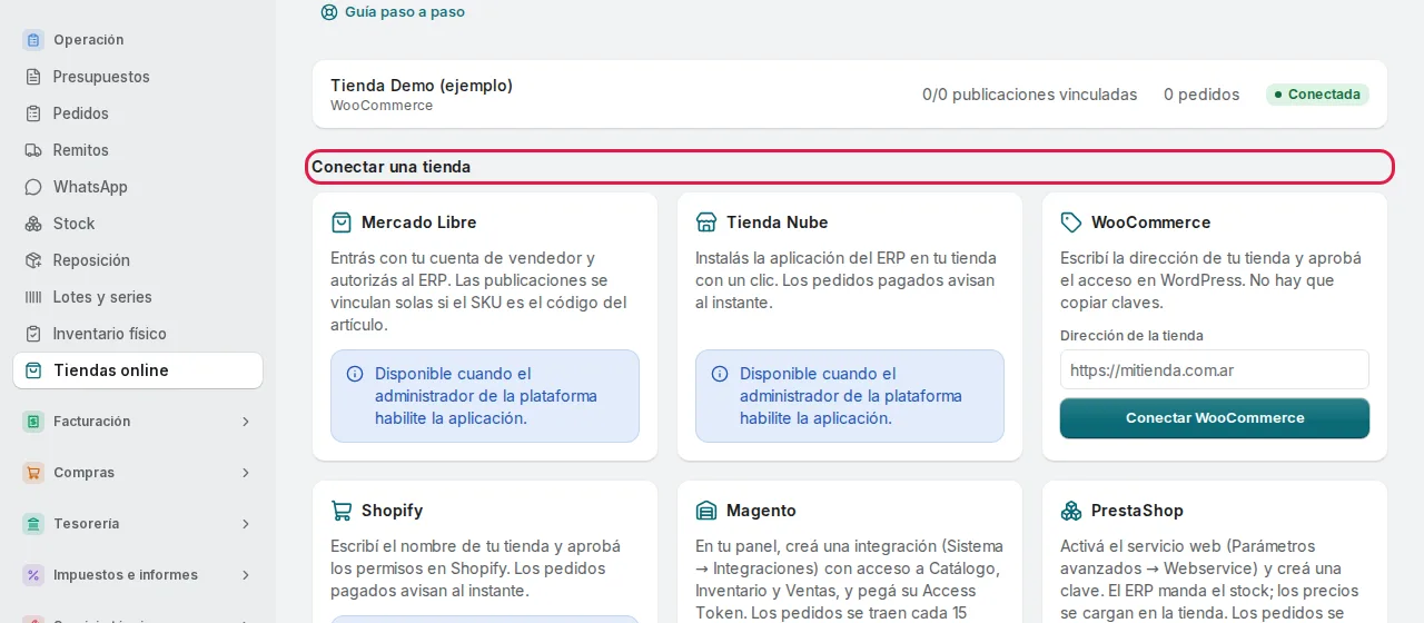 Tiendas online